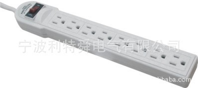 专业美式插线板工厂 供应8孔带雷击保护排插，附带小夜灯功能